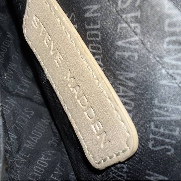 Steve Madden Rhinestone Shoulder Bag Crystal Evening Purse Crossbody Gold Stud - Picture 10 of 13